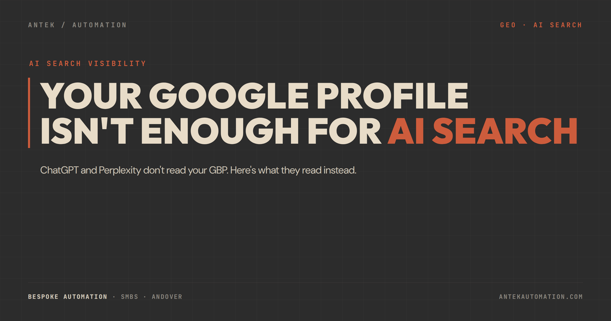 Why your Google Business Profile isn't enough for AI search